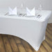 6 ft Fitted Spandex Tablecloth 72" x 30" x 30" - Ivory TAB_REC_SPX6FT_IVR