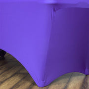 6 ft Fitted Spandex Tablecloth 72" x 30" x 30" - Purple TAB_REC_SPX6FT_PURP
