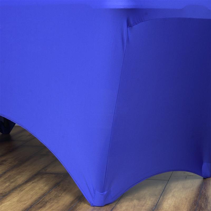 6 ft Fitted Spandex Tablecloth 72" x 30" x 30" - Royal Blue TAB_REC_SPX6FT_ROY
