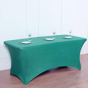 6 ft Fitted Spandex Tablecloth 72" x 30" x 30" - Teal TAB_REC_SPX6FT_TEAL