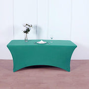 6 ft Fitted Spandex Tablecloth 72" x 30" x 30" - Teal TAB_REC_SPX6FT_TEAL