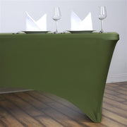 6 ft Fitted Spandex Tablecloth 72" x 30" x 30" - Willow Green TAB_REC_SPX6FT_WILL