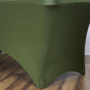 6 ft Fitted Spandex Tablecloth 72" x 30" x 30" - Willow Green TAB_REC_SPX6FT_WILL