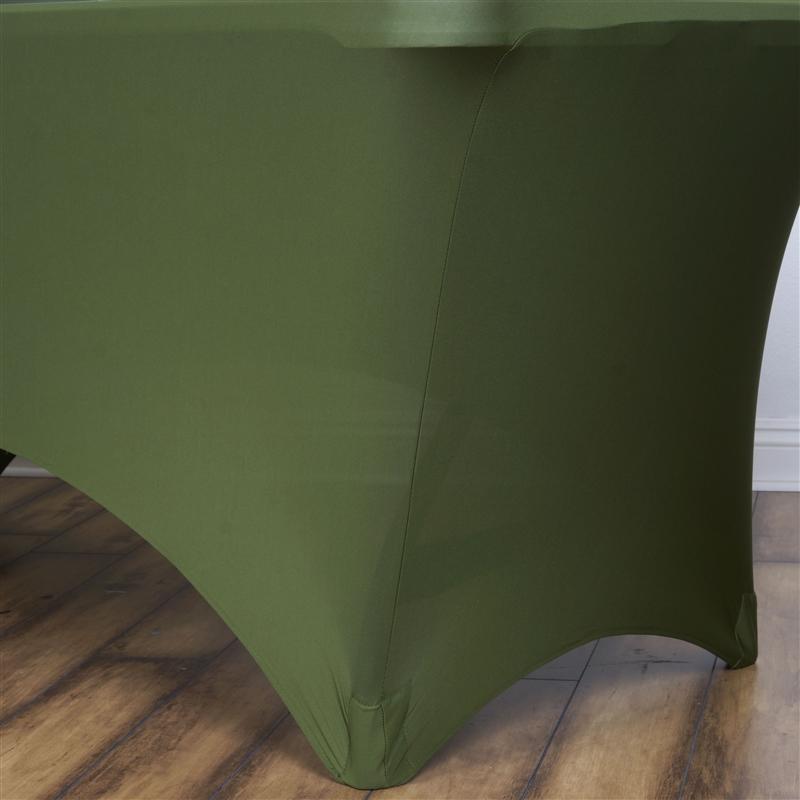 6 ft Fitted Spandex Tablecloth 72" x 30" x 30" - Willow Green TAB_REC_SPX6FT_WILL