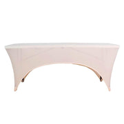 6 ft Fitted Spandex Rectangular Table Top Cover - Blush TAB_REC_SPX6FT_046