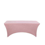 6 ft Fitted Spandex Tablecloth 72" x 30" x 30" - Dusty Rose TAB_REC_SPX6FT_080