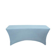 6 ft Fitted Spandex Tablecloth 72" x 30" x 30" - Dusty Blue TAB_REC_SPX6FT_086