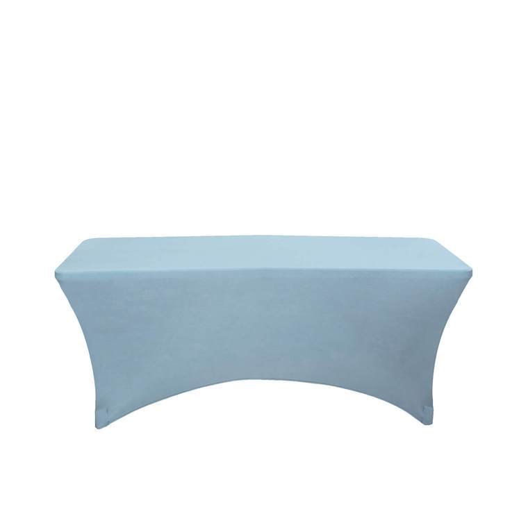 6 ft Fitted Spandex Tablecloth 72" x 30" x 30" - Dusty Blue TAB_REC_SPX6FT_086