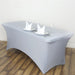 6 ft Fitted Spandex Tablecloth 72" x 30" x 30" - Silver Light Gray TAB_REC_SPX6FT_SILV