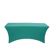 6 ft Fitted Spandex Tablecloth 72" x 30" x 30" - Teal TAB_REC_SPX6FT_TEAL