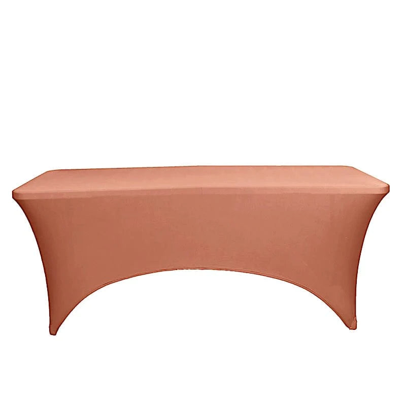 6 ft Fitted Spandex Tablecloth 72" x 30" x 30" TAB_REC_SPX6FT_TERC
