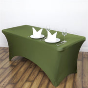 6 ft Fitted Spandex Tablecloth 72" x 30" x 30" - Willow Green TAB_REC_SPX6FT_WILL
