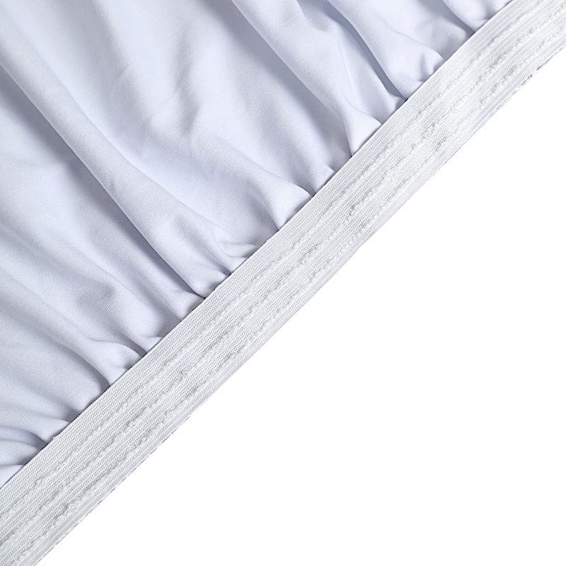 6 ft Fitted Spandex Tablecloth Metallic Rectangular Table Top Cover