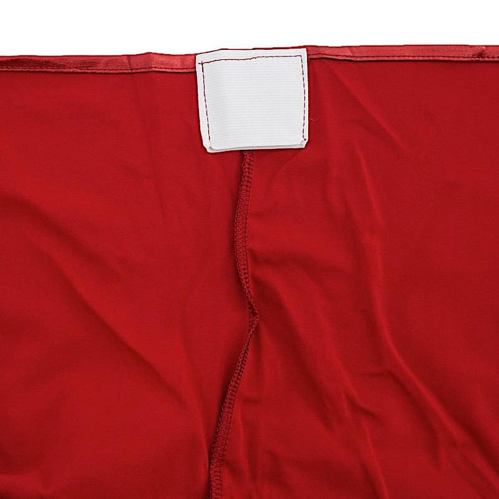 6 ft Fitted Spandex Tablecloth Metallic Table Cover - Burgundy TAB_REC_SPX6FT_22_BURG