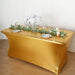 6 ft Fitted Spandex Tablecloth Metallic Table Cover - Gold TAB_REC_SPX6FT_22_GOLD