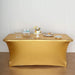 6 ft Fitted Spandex Tablecloth Metallic Table Cover - Gold TAB_REC_SPX6FT_22_GOLD