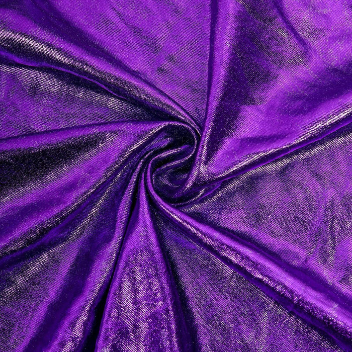 6 ft Fitted Spandex Tablecloth Metallic Table Cover - Purple TAB_REC_SPX6FT_22_PURP