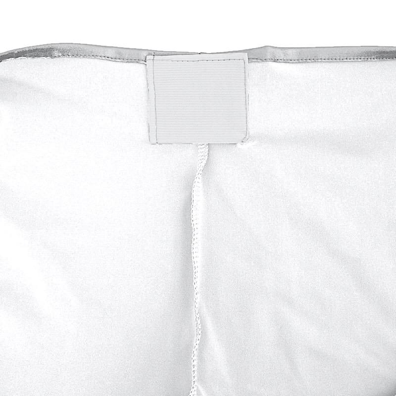 6 ft Fitted Spandex Tablecloth Metallic Table Cover - Silver TAB_REC_SPX6FT_22_SILV