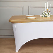 6 ft Fitted Spandex Tablecloth Metallic Table Top Cover