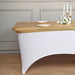 6 ft Fitted Spandex Tablecloth Metallic Table Top Cover