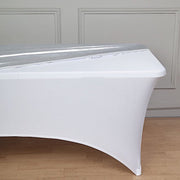 6 ft Fitted Spandex Tablecloth Metallic Table Top Cover