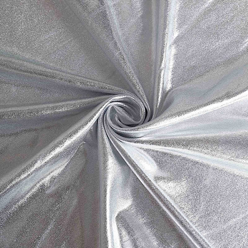 6 ft Fitted Spandex Tablecloth Metallic Table Top Cover