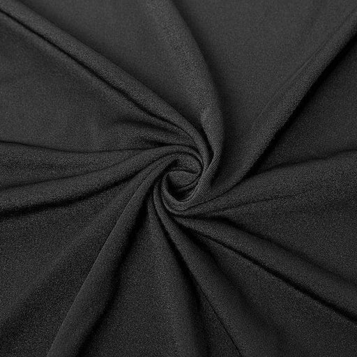 6 ft Fitted Spandex Tablecloth Open Back Rectangular Table Cover - Black TAB_REC_SPX6FT_OPN_BLK