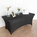 6 ft Fitted Spandex Tablecloth Open Back Rectangular Table Cover - Black TAB_REC_SPX6FT_OPN_BLK