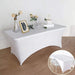 6 ft Fitted Spandex Tablecloth Open Back Rectangular Table Cover - White TAB_REC_SPX6FT_OPN_WHT