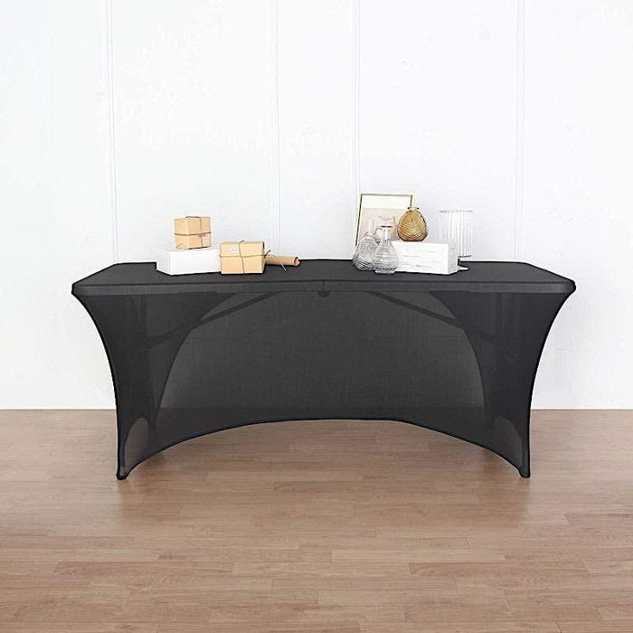 6 ft Fitted Spandex Tablecloth Open Back Rectangular Table Cover