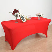 6 ft Fitted Spandex Tablecloth Open Back Rectangular Table Cover