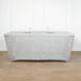 6 ft Fitted Spandex Tablecloth Ruffled Metallic Table Cover - Silver TAB_REC_SPX6FT_23_SILV