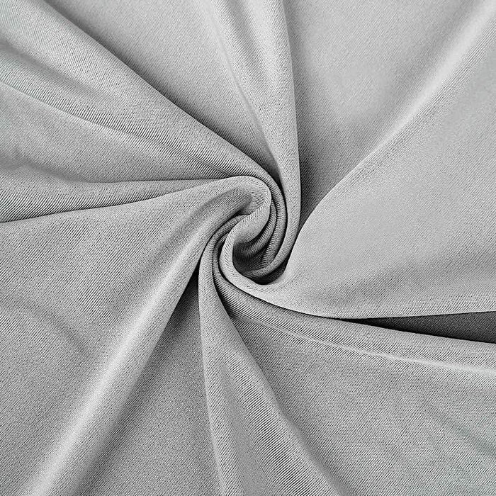 6 ft Fitted Spandex Tablecloth Ruffled Metallic Table Cover
