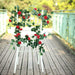 6 ft long 20 Silk Rose Flowers Garland with Leaves and Bendable Wire Vines