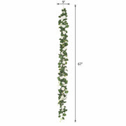 6 ft long 20 Silk Rose Flowers Garland with Leaves and Bendable Wire Vines