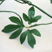 6 ft long 5 Silk Rose Flowers Garland with Leaves and Bendable Wire Vines