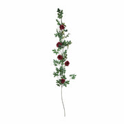 6 ft long 5 Silk Rose Flowers Garland with Leaves and Bendable Wire Vines ARTI_GRLD_RS02_BURG