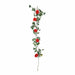 6 ft long 5 Silk Rose Flowers Garland with Leaves and Bendable Wire Vines ARTI_GRLD_RS02_RED