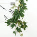 6 ft long Silk Peony Flowers Garland with Leaves and Bendable Wire Vine