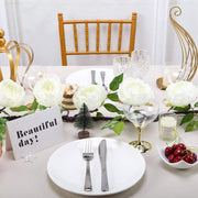 6 ft long Silk Peony Flowers Garland with Leaves and Bendable Wire Vines