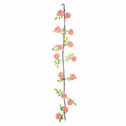 6 ft long Silk Peony Flowers Garland with Leaves and Bendable Wire Vines ARTI_GRLD_PEY01_046