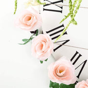 6 ft long Silk Rose Garland with Leaves and Bendable Wire Vines