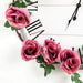 6 ft long Silk Rose Garland with Leaves and Bendable Wire Vines