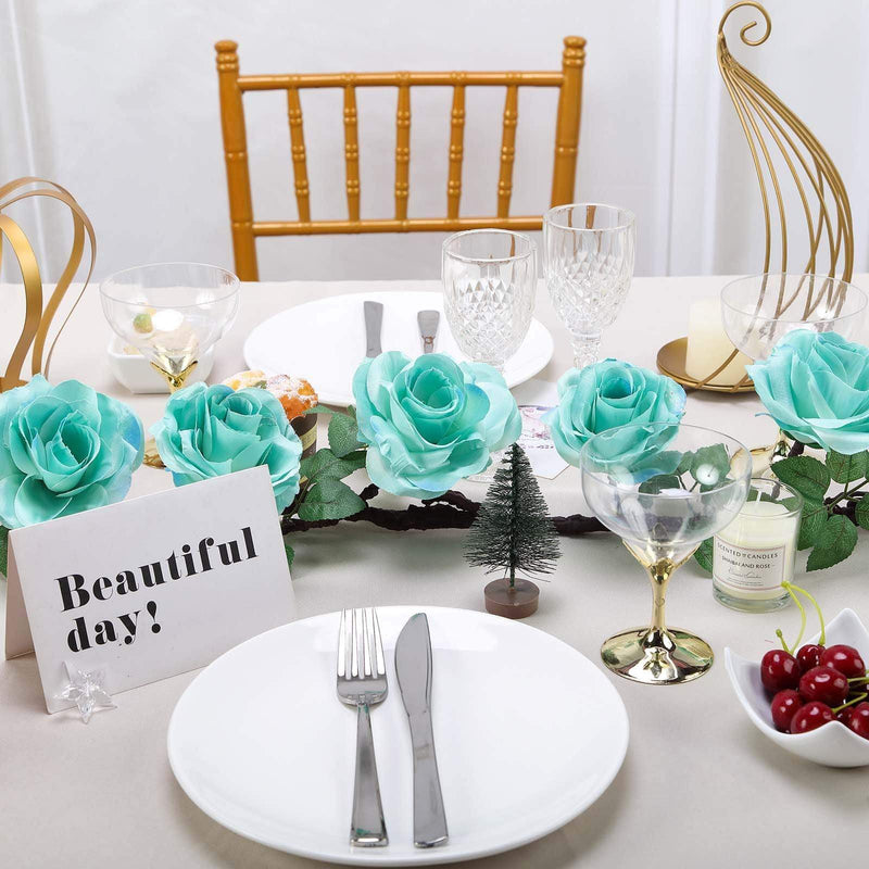 6 ft long Silk Rose Garland with Leaves and Bendable Wire Vines