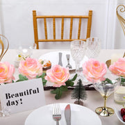 6 ft long Silk Rose Garland with Leaves and Bendable Wire Vines