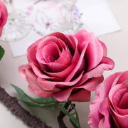 6 ft long Silk Rose Garland with Leaves and Bendable Wire Vines