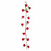 6 ft long Silk Rose Garland with Leaves and Bendable Wire Vines ARTI_GRLD_RS01_RED
