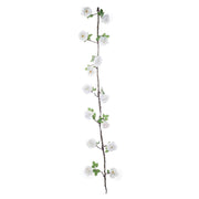 6 ft long Silk Rose Garland with Leaves and Bendable Wire Vines ARTI_GRLD_RS01_WHT