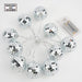 6 ft long with 10 2" wide LED Disco Mirror Balls Garland - Warm White LEDSTR17_CLR_2