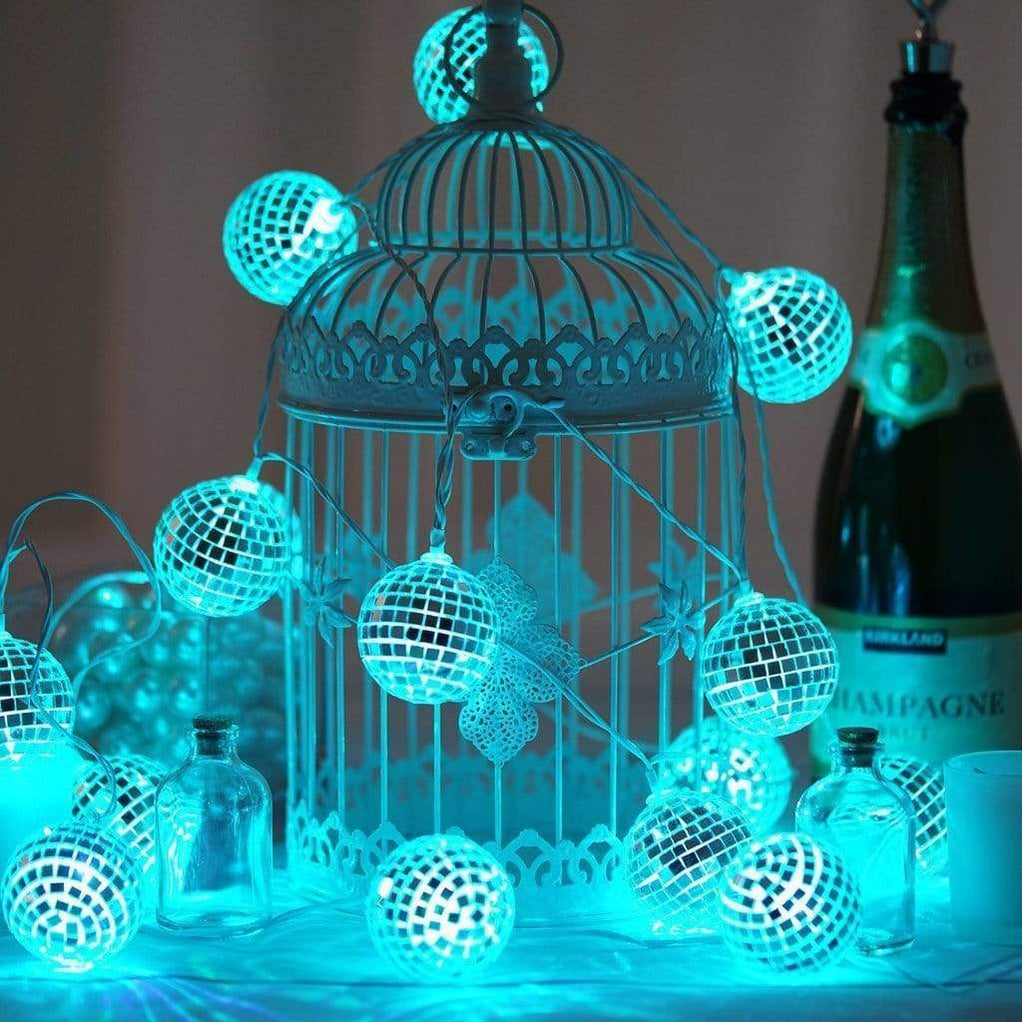 6 ft LED Disco Mirror Balls Garland Assorted Lights — LeilaniWholesale